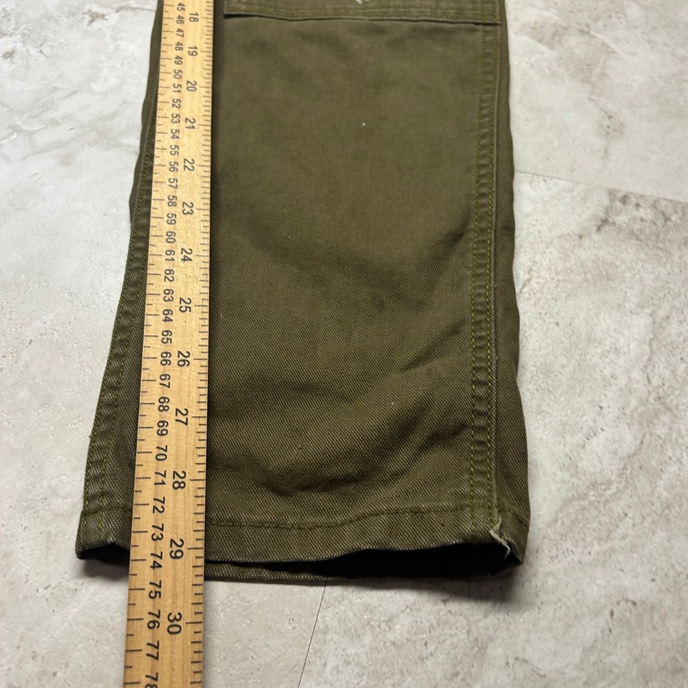 REI Cooperative Overalls Olive Green Womens Size 4 Double Knee Workwear Paint - Picture 7 of 8